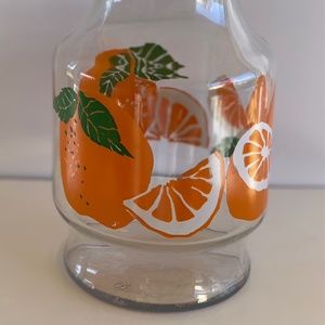 Vintage Anchor Hocking Orange Juice Carafe with Original Lid